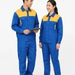 Quần áo bảo hộ lao động màu xanh dương phối cam