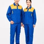Quần áo bảo hộ lao động màu xanh dương phối cam