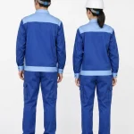 Quần áo bảo hộ lao động màu xanh dương phối xanh nhạt