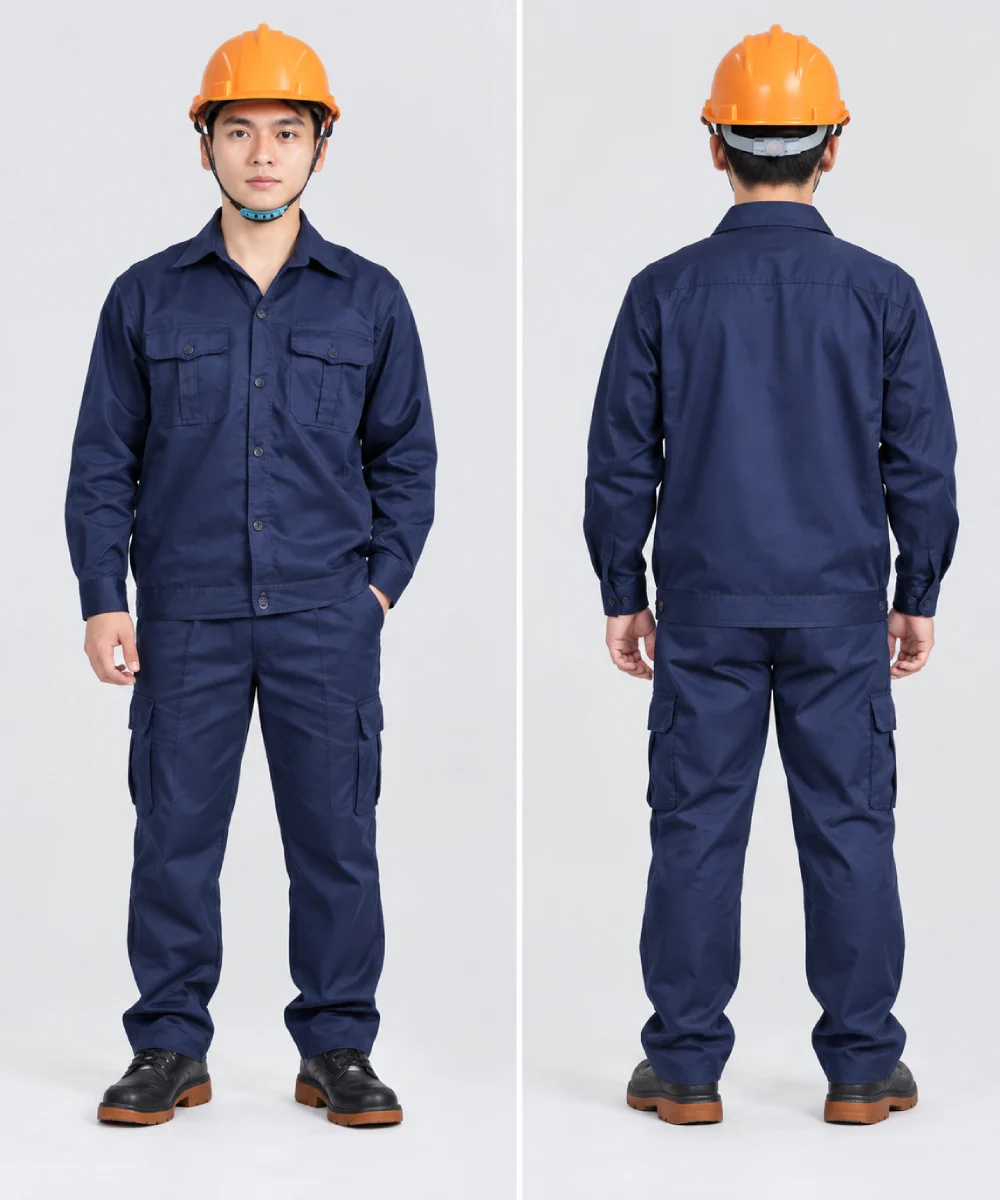 Quần áo bảo hộ lao động màu xanh navy