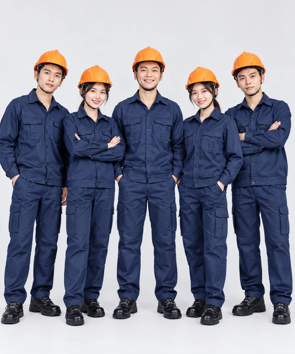 Quần áo bảo hộ lao động màu xanh navy