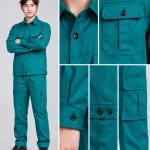 Quần áo bảo hộ lao động màu xanh ngọc bích