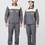 Quần áo bảo hộ vải Kaki Protect màu ghi đậm