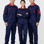 Quần áo bảo hộ vải Kaki màu xanh navy