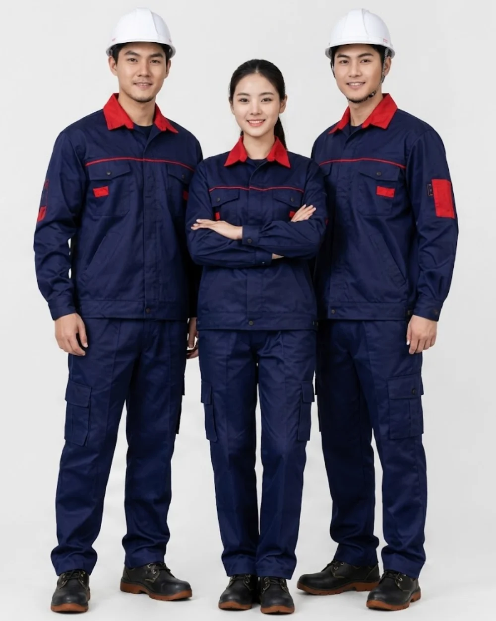 Quần áo bảo hộ vải Kaki màu xanh navy