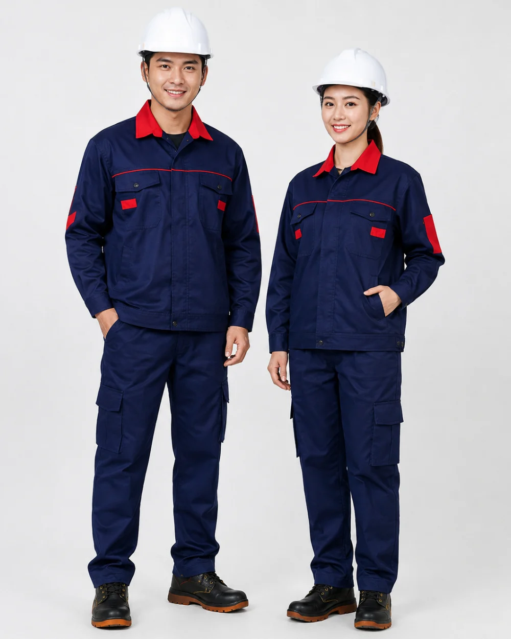 Quần áo bảo hộ vải Kaki màu xanh navy