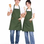 Tạp dề dáng dài màu xanh đậm