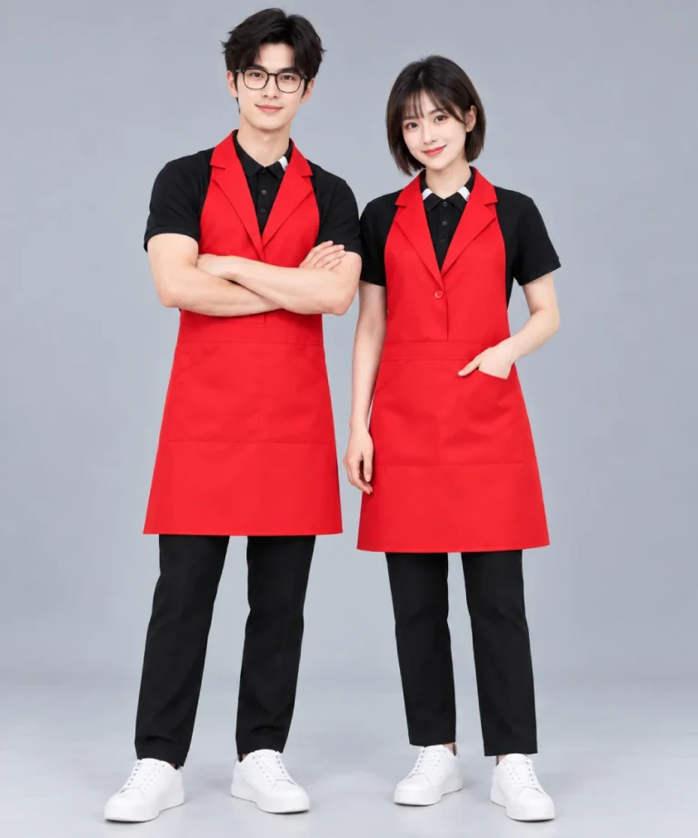 Tạp dề giả gile cổ vest cài một cúc