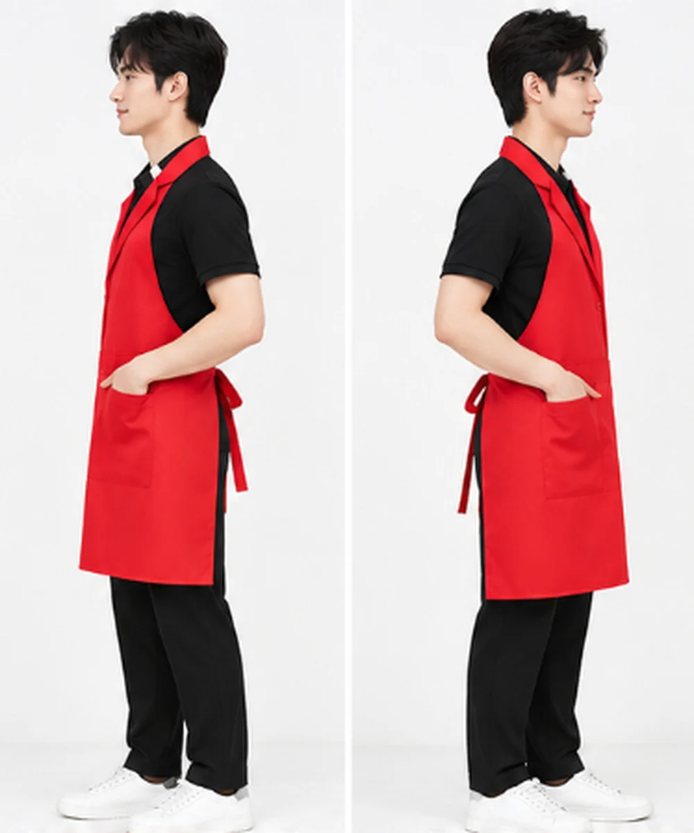 Tạp dề giả gile cổ vest cài một cúc