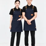 Tạp dề jeans cao cấp phối da