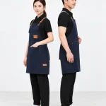 Tạp dề jeans cao cấp phối da