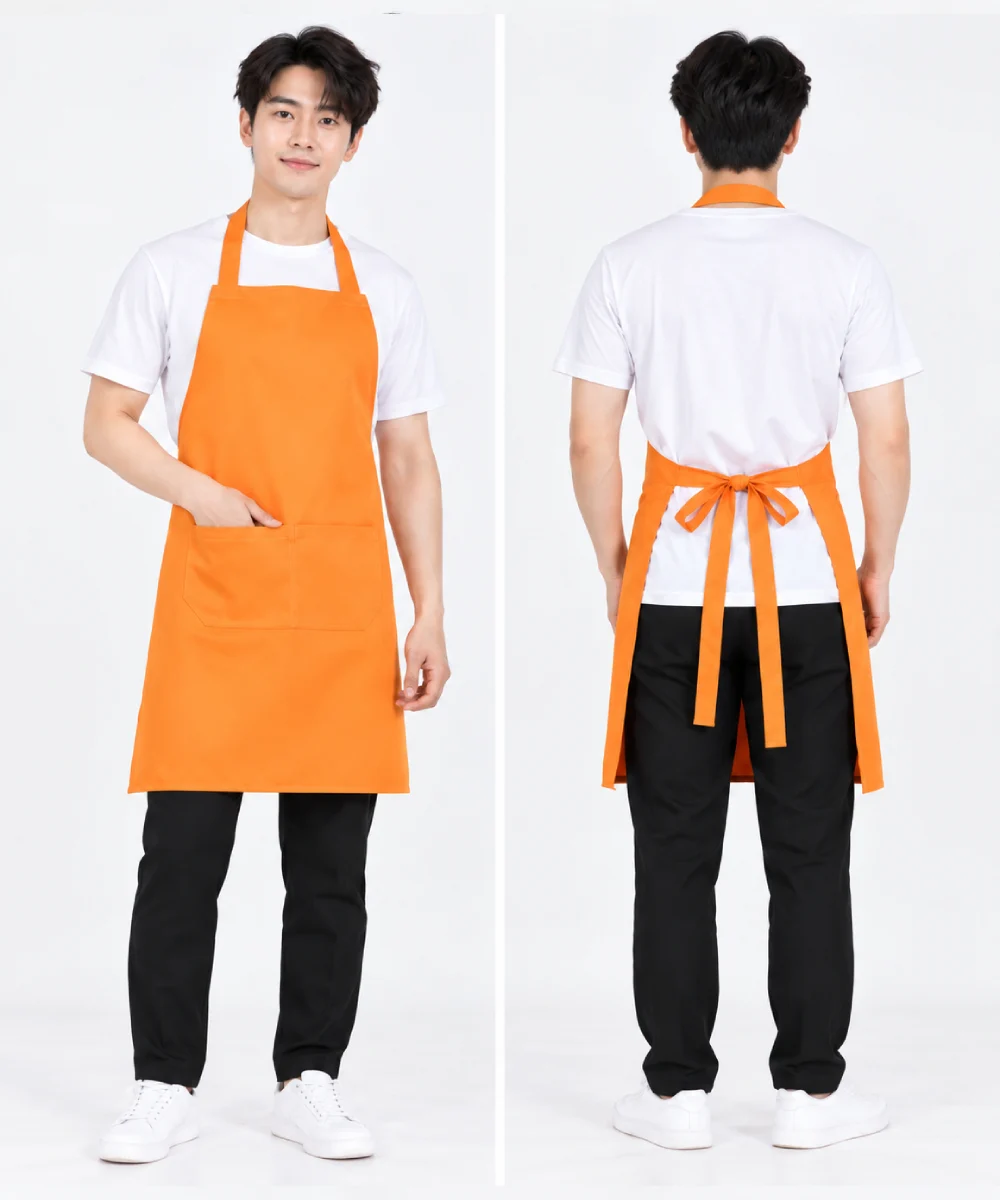 Tạp dề trơn dáng dài có túi tiện lợi