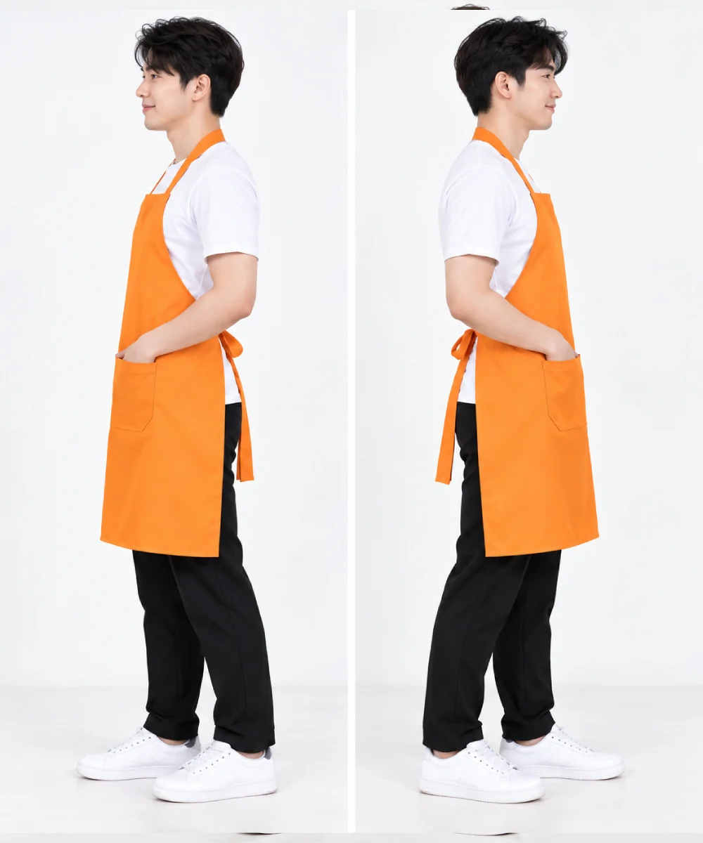 Tạp dề trơn dáng dài có túi tiện lợi
