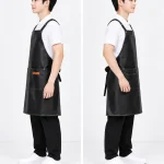 Tạp dề yếm da chống thấm dây đeo đinh tán