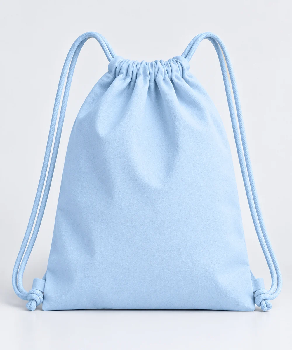 Túi dây rút vải cotton màu da trời nhạt