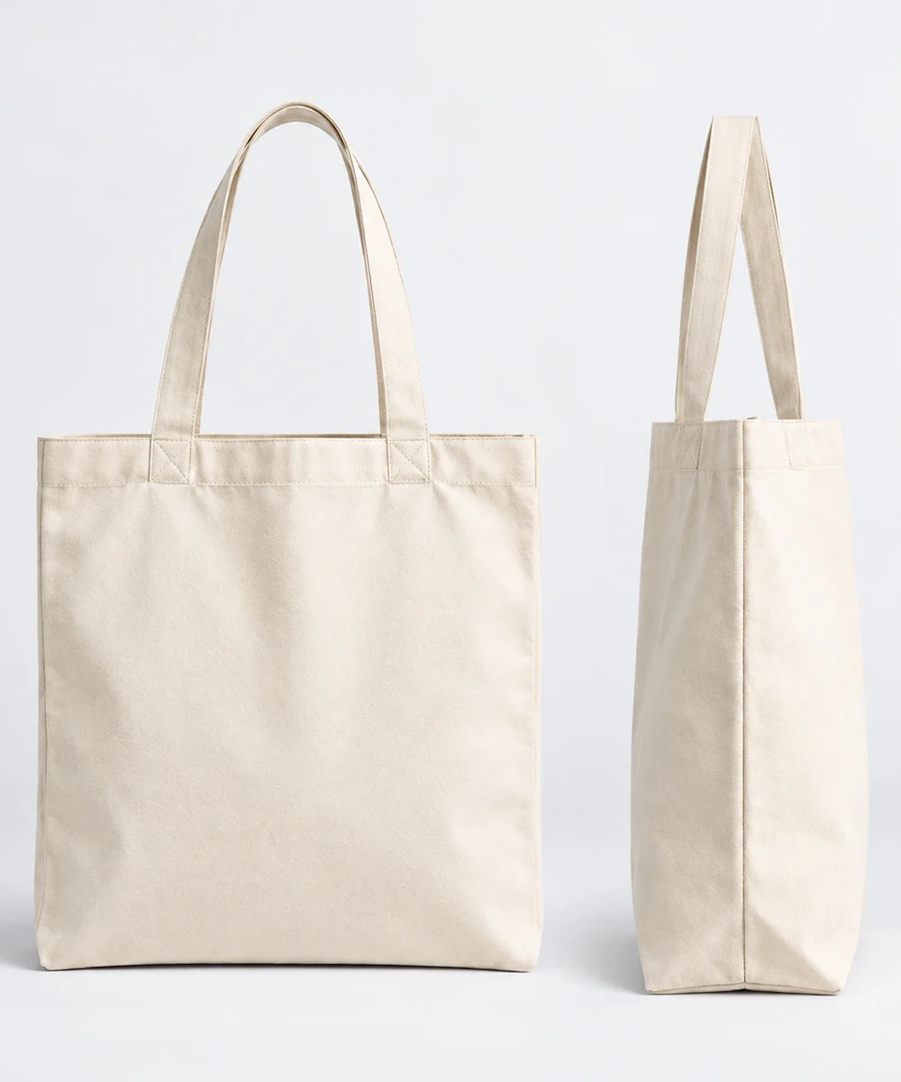 Túi tote canvas màu kem
