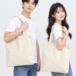 Túi tote canvas màu kem