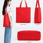 Túi vải không dệt màu đỏ