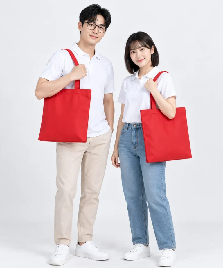Túi vải không dệt màu đỏ